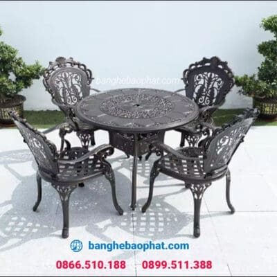 Bộ Bàn Ghế Ban Công Nhôm Đúc Thư Giãn HGP-BG03