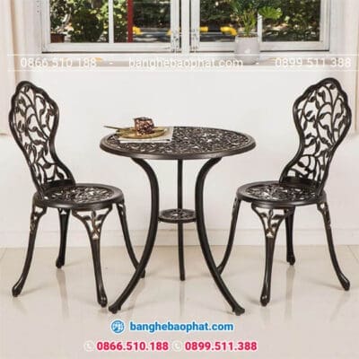 Bộ Bàn Ghế Ban Công Nhôm Đúc Thư Giãn HGP-BG03 2